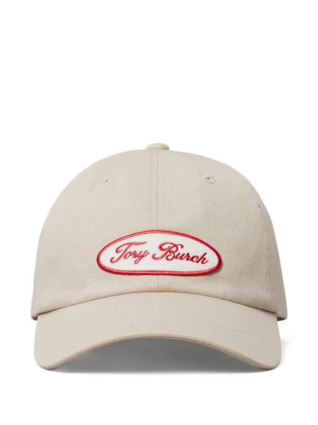  Tory Burch Logo-patch Baseball Cap - Neutrals 