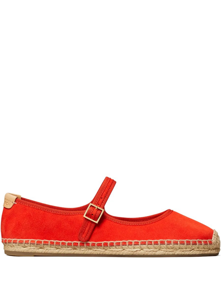  Tory Burch Mary Jane Suede Espadrilles - Red 