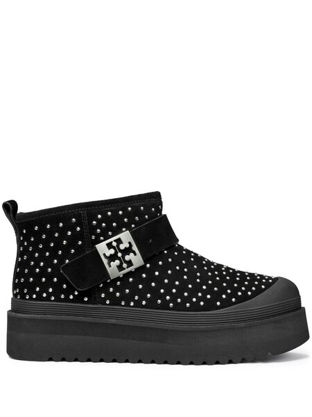  Tory Burch Mellow Platform Boots - Black 
