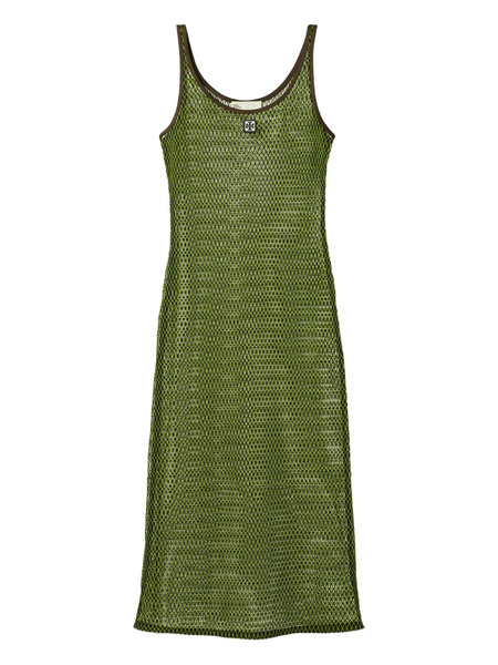  Tory Burch Mesh Midi Dress - Green 
