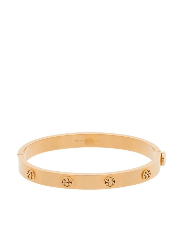  Tory Burch Miller Hinge Stud Bangle - Gold 