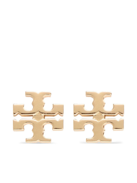  Tory Burch Miller Logo Stud Earrings - Gold 