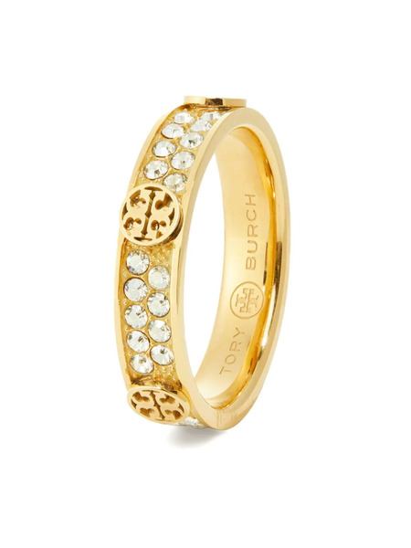  Tory Burch Miller Rhinestone Ring - Gold 