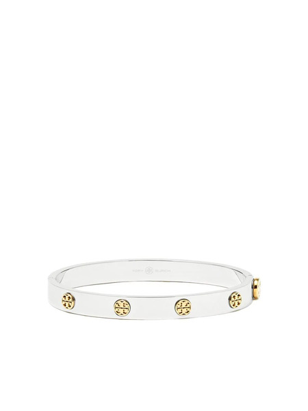  Tory Burch Miller Stud Hinge Bracelet - Silver 