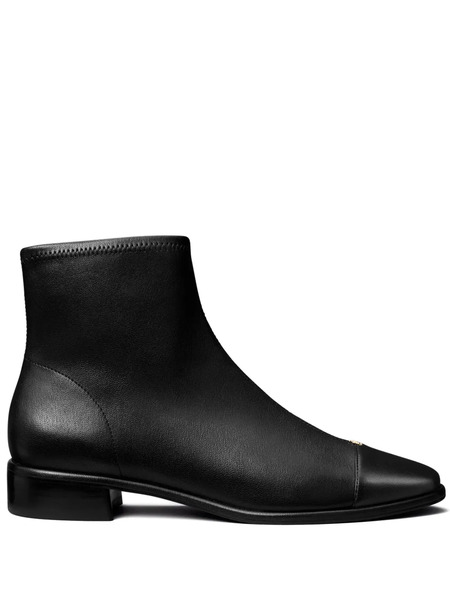  Tory Burch 25mm Cap-toe Ankle Boots - Black 