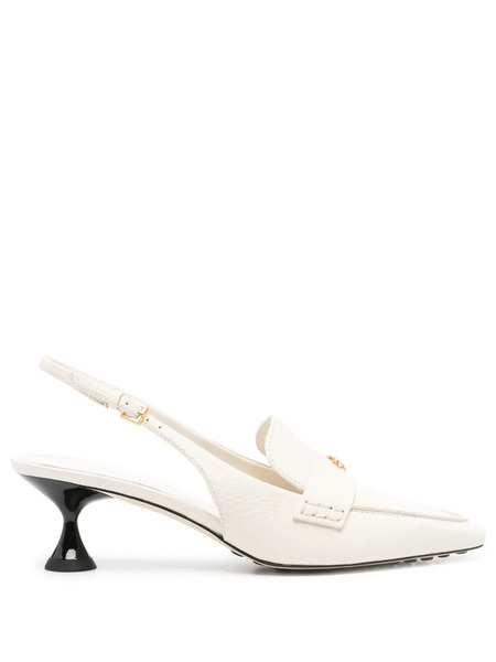  Tory Burch 60mm Slingback Leather Pumps - Neutrals 