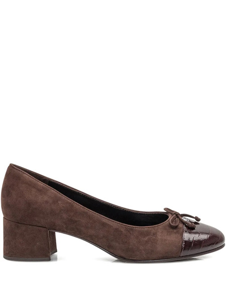  Tory Burch 45mm Suede Heeled Pumps - Brown 