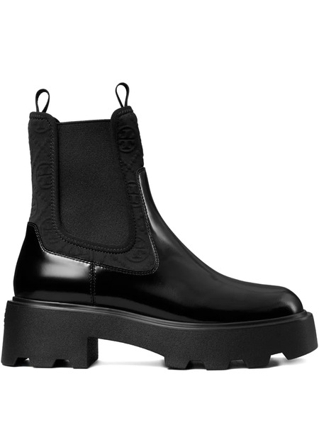  Tory Burch 65mm T-monogram Chelsea Boots - Black 