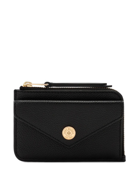  Tory Burch Monogram Envelope-zip Wallet - Black 