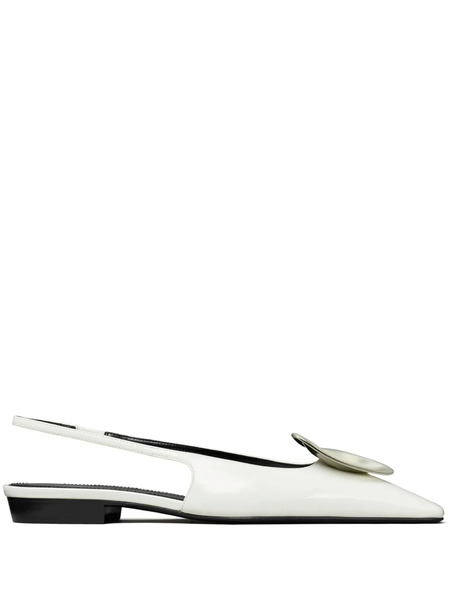  Tory Burch Patos Slingback Pumps - White 