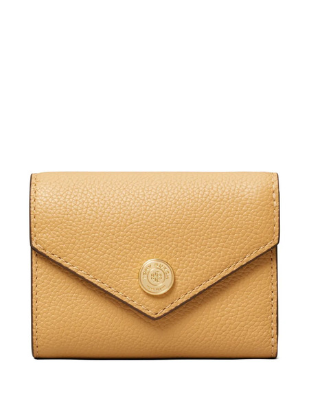 Tory Burch Pebble Textured Leather Envelope Wallet - Brown 
