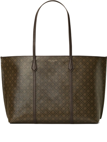  Tory Burch Perry Logo Pattern Tote Bag - Brown 