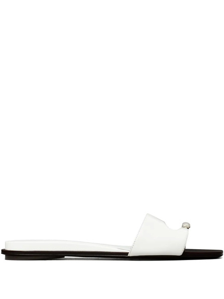  Tory Burch Pierced Slides - White 