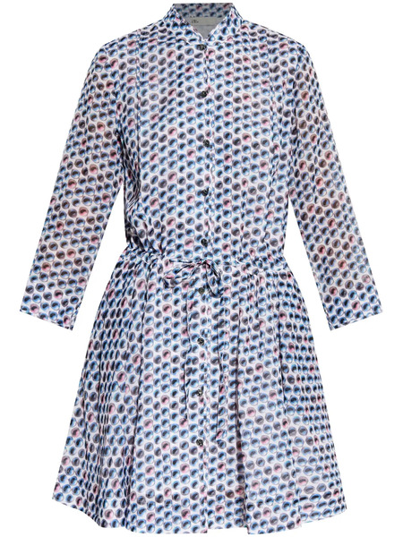  Tory Burch Printed Mini Dress - Blue 