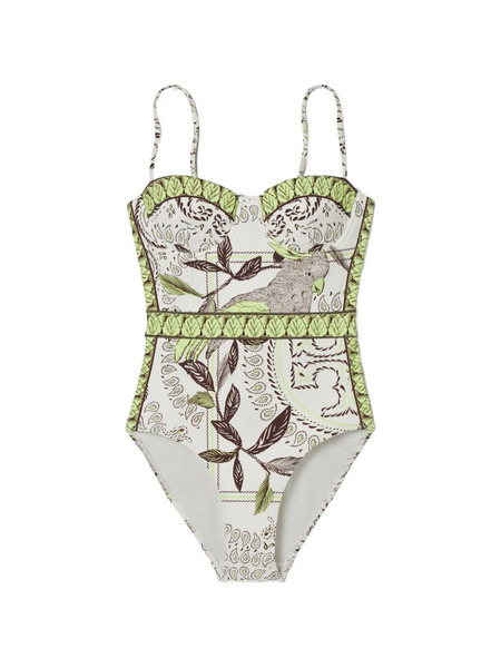  Tory Burch Printed Swimsuit - Neutrals 