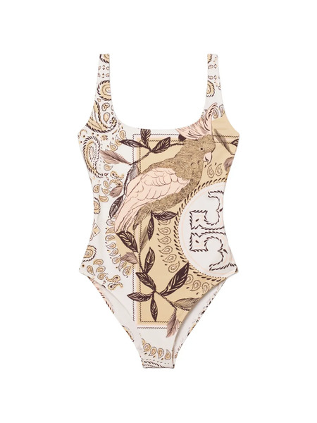  Tory Burch Printed Swimsuit - Neutrals 