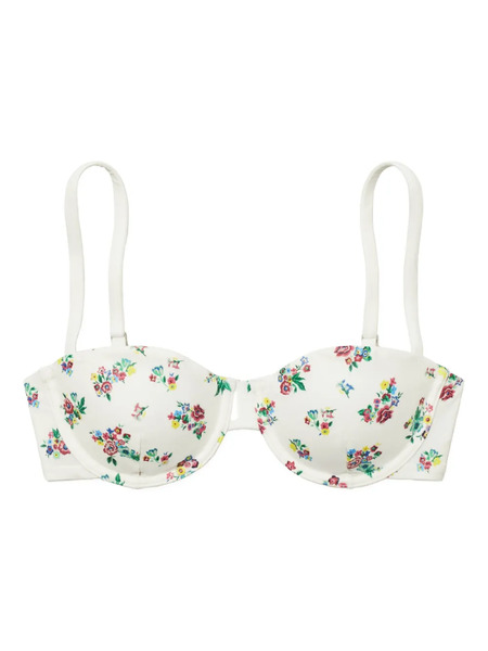 Tory Burch Printed Underwire Bikini Top - White 