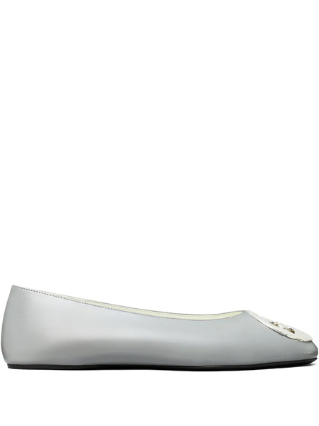  Tory Burch Reva Logo-plaque Ballet Flats - Grey 