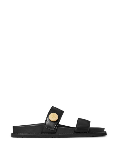  Tory Burch Romy Button Sport Slides - Black 