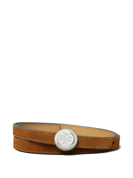  Tory Burch Romy Reversible Suede Belt - Brown 