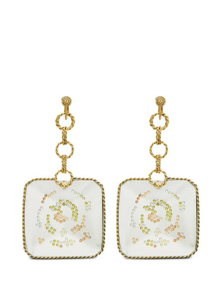  Tory Burch Runway Square Swirl Drop Earrings - Gold 