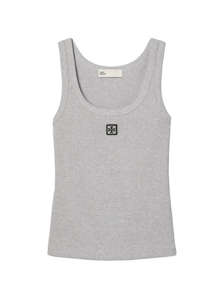  Tory Burch Scoop Logo Tank Top - Grey 