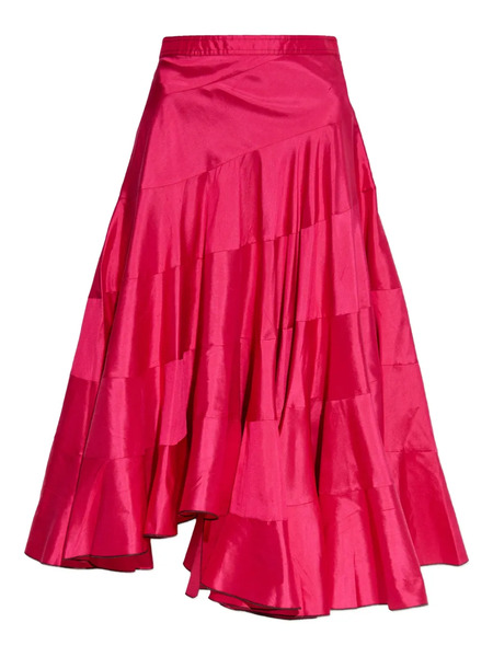  Tory Burch Silk Midi Skirt - Pink 