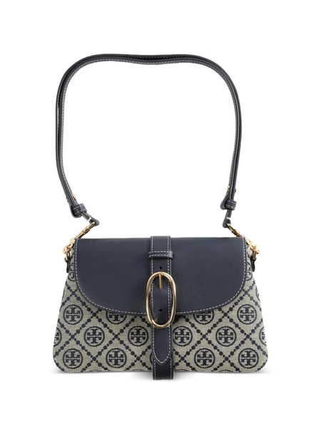  Tory Burch Small T Monogram Buckle-fastening Shoulder Bag - Neutrals 