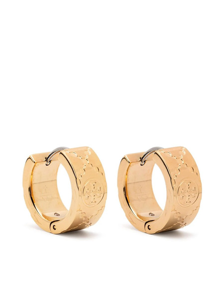  Tory Burch Small T Monogram Hoop Earrings - Gold 