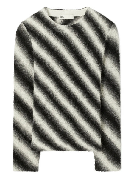 Tory Burch Striped Sweater - Black 
