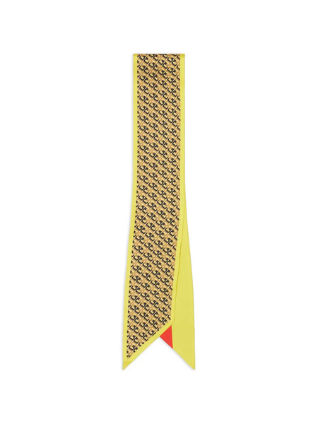  Tory Burch T Link Patterned Silk Tie - Yellow 