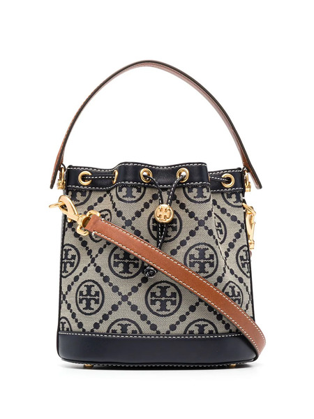  Tory Burch T Monogram Bucket Bag - Neutrals 