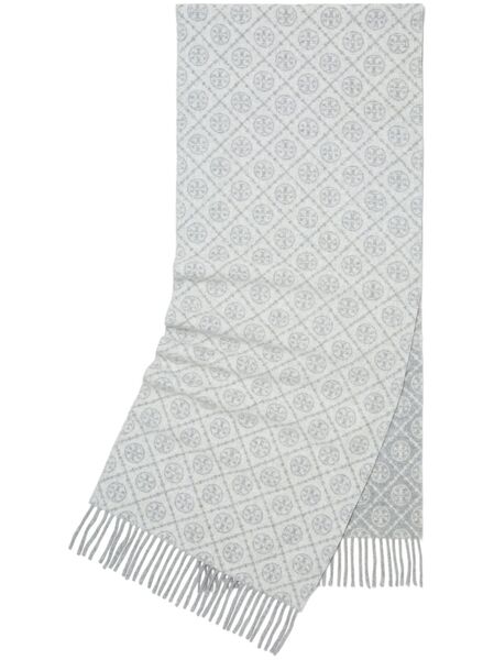  Tory Burch T Monogram Scarf - Grey 