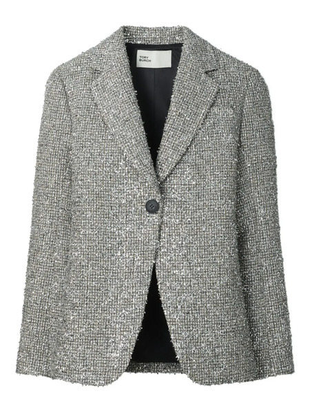  Tory Burch Tweed Blazer - Grey 