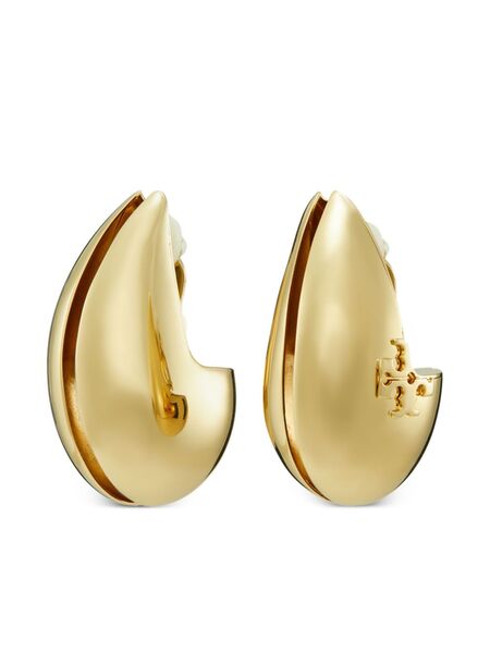  Tory Burch Wave Clip-on Earrings - Gold 