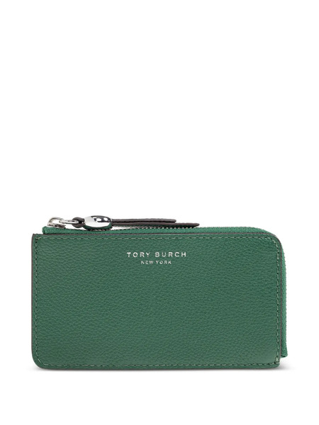  Tory Burch Zip Leather Wallet - Green 