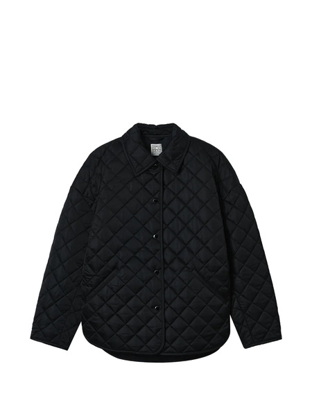  Toteme Collared Quilted Jacket - Black 