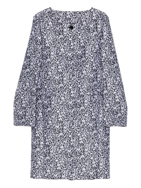  Toteme Collarless Floral Coat - Black 