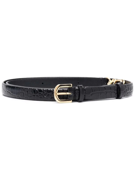  Toteme Crocodile-effect Belt - Black 