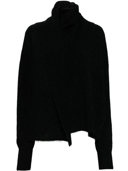  Toteme Draped Scarf Jumper - Black 