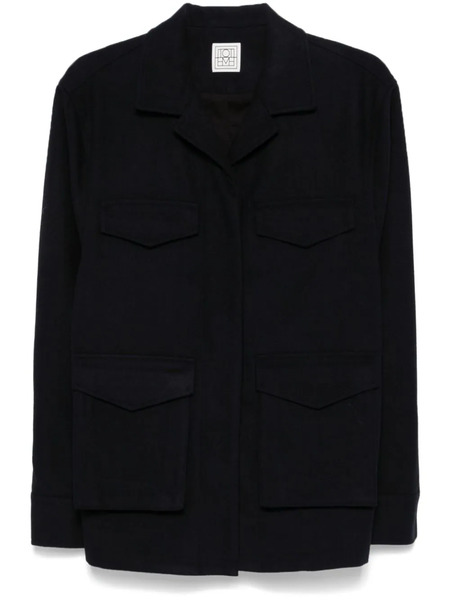  Toteme Felted Shirt Jacket - Blue 