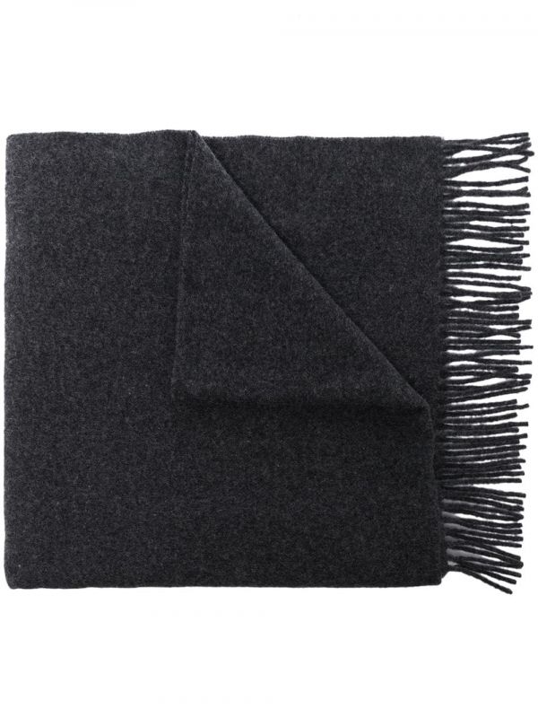  Toteme Fringed-edge Wool Scarf - Grey 