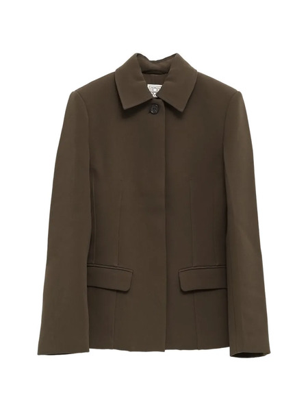  Toteme Notched Collar Pocket Jacket - Brown 