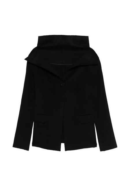  Toteme Open Collar Jacket - Black 