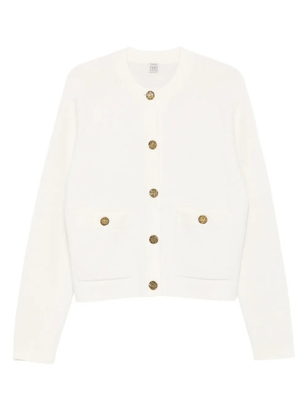  Toteme Patch-pocket Buttoned Cardigan - White 