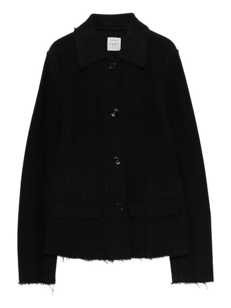  Toteme Raw Hem Jacket - Black 
