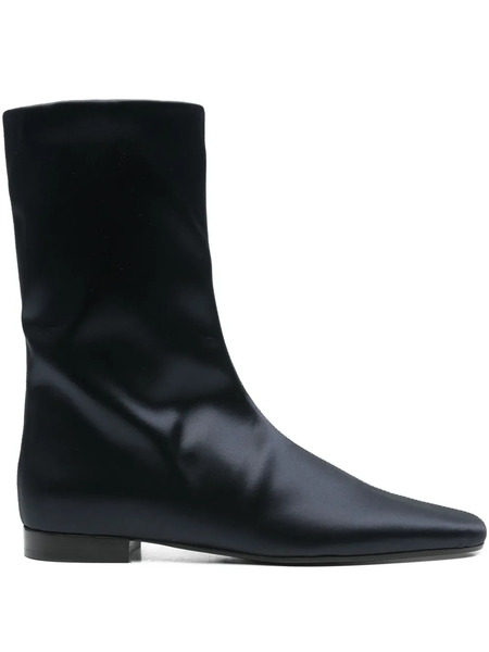  Toteme Satin Ankle Boots - Blue 