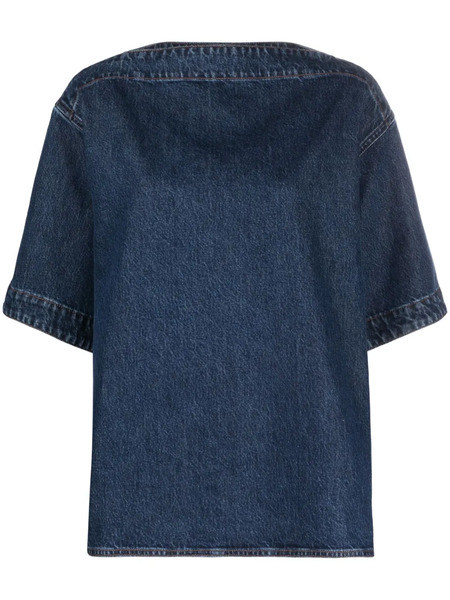  Toteme Short-sleeve Denim Top - Blue 