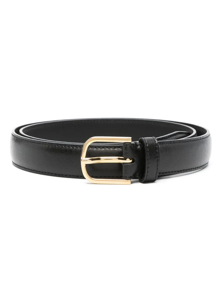  Toteme Smooth Leather Belt - Black 