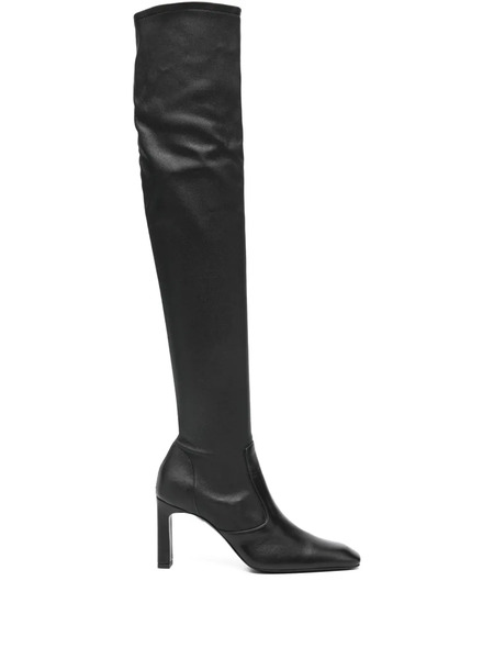  Toteme Square-toe Leather Boots - Black 